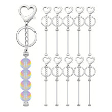 10 Pieces DIY Keychain Kits Wedding Communions Confirmation Gift Heart Shape