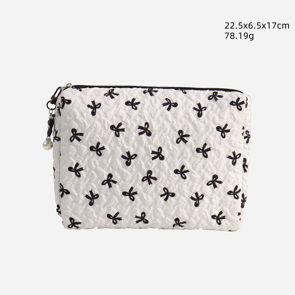 Cosmetic Bag Large Capacity Toiletry Bag Bows Makeup Bag Skincare Organisers A