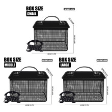 Folding Fishing Net Fishing Protections Live Fish Bucket Meshes Fishing Large black size