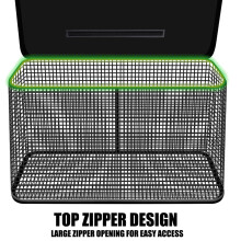 Fishing Protections Live Fish Bucket Portable Meshes Fishing Net Storage Black big size