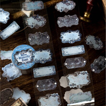 Creative Rust Theme SelfAdhesives Tape Sticker For Journal Decors blue butterfly rust