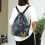 Drawstring Gym Bag Large Capacity Sport Backpack Cycling Backpack Swimming Rabbit style 6