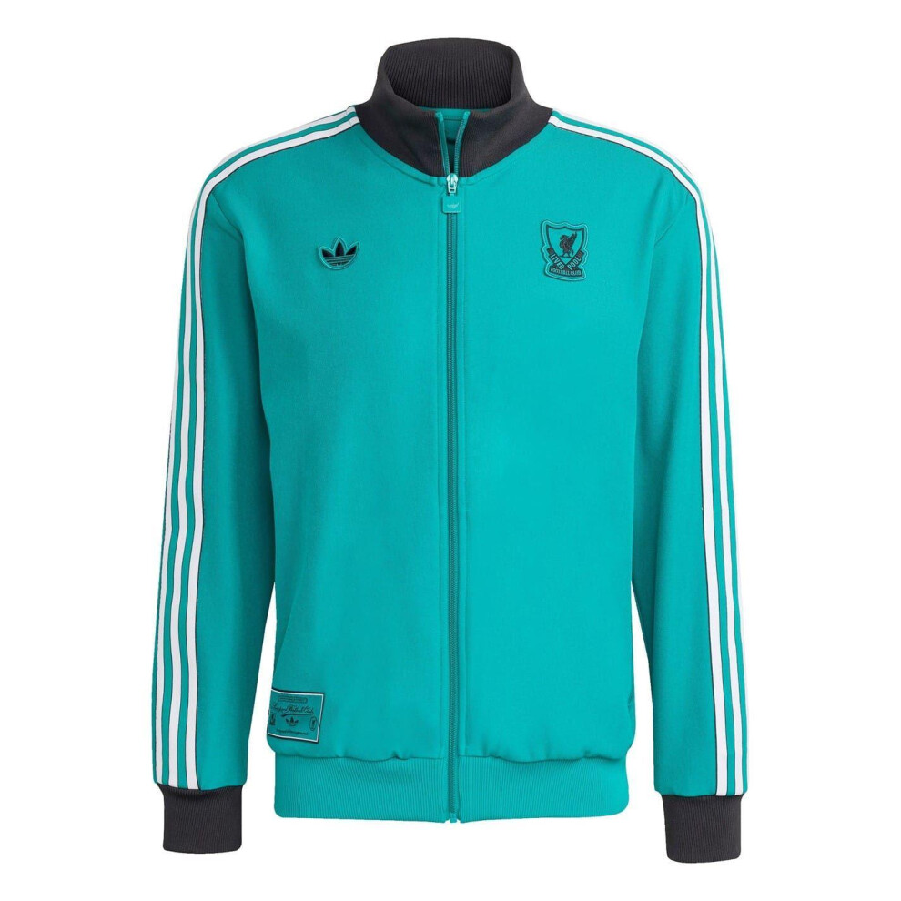 Adidas (L, Green) Mens Terrace Icons Liverpool Fc Track Top