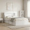 VidaXL vidaXL Headboard Cabinet with Storage High Gloss White Engineered Wood 5