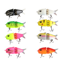 Fishing Baits Wobblers Muti-Section Jointed Casting Lures Treble Hook Crankbait B
