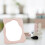 Desktop Makeup Mirror Vanity Makeup Mirror,Portable Folding Mirror with Stand White 1