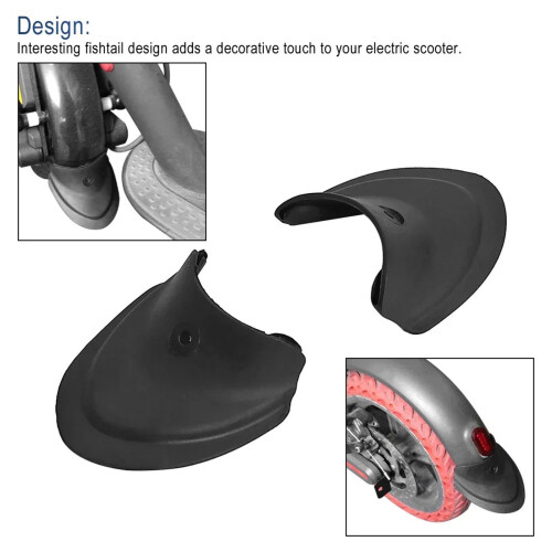 Heavy Type Scooters Mudflaps Reflective Taillight and Universals Brackets Red