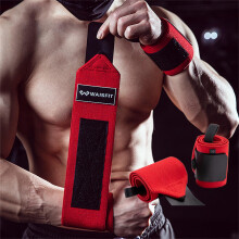 Wrist Bandages 50cm Length Wrist Wraps Padded Adjustable for Strength Training Black