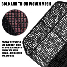 Portable Folding Fishing Net Floating Fishing Basket Storage Cage Baits Black medium size