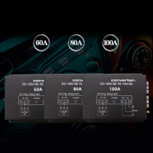 Professional Power Converter For Trucks 60A/80A/100A, 24V To 12V For Electronics 60A