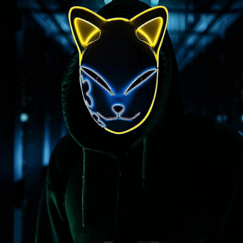 Demon Slayer LED Anime Demon Fox Mask 2