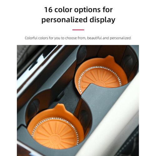 Anti Slip Car Cup Holder Insert Coasters Pads Interior Accessories Universal violet