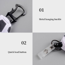 Retractable Pull Badges Holder Carabiner Keychain Outdoor Keychain Tool Green