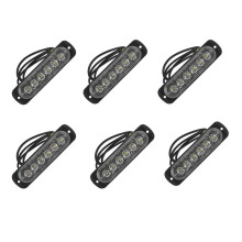 6X 12V-24V 6LED Light Flash Emergency Car Vehicle Warning Strobe Flashing White