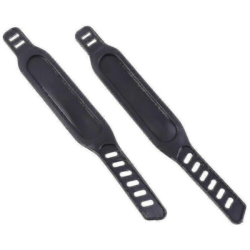 Durable Plastic Stirrup Exercise Bike Pedal Straps 2 Pack Black 1
