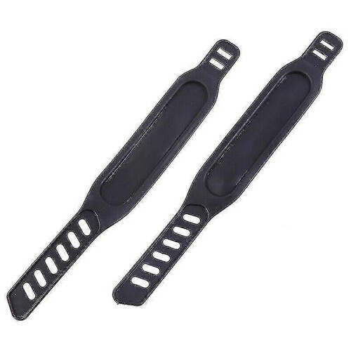 Durable Plastic Stirrup Exercise Bike Pedal Straps 2 Pack Black 2