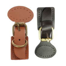 Sew On Leather Magnetic Fastener Replacement Tool For DIY Handbag Craft Dark brown