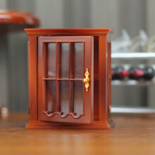 1/12 Scale Miniature Hanging Cabinet Modek for Dollhouses Retro Kitchen Wine cabinet