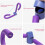 Multi-Function Home Gym Exercise Machine Leg Arm Chest Waist Thigh Master Purple 3