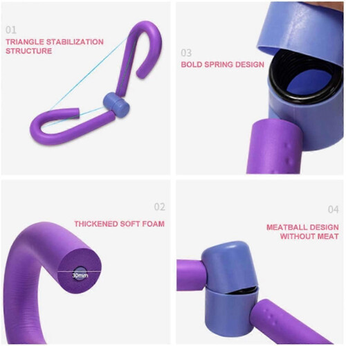 Multi-Function Home Gym Exercise Machine Leg Arm Chest Waist Thigh Master Purple 2