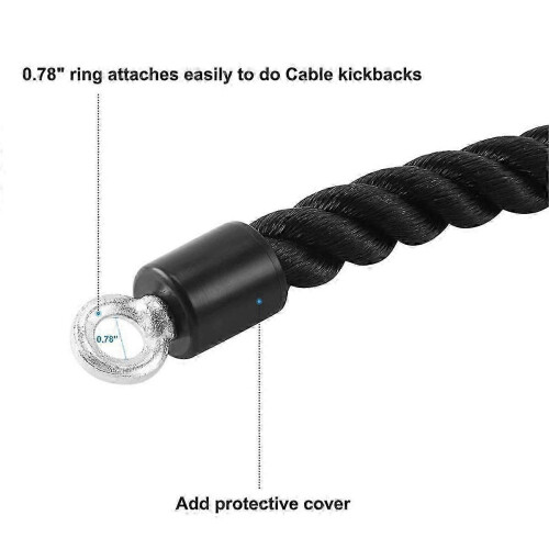 2PCS Heavy Duty Single Grip Tricep Pull Down Rope Cable Attachment for Gym 1