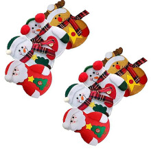 Hi.FANCY8PCS Christmas Silverware Holders Pockets Cover Xmas Party Home Table Dinner Cutters Forks Bags