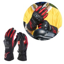 Four Season Motorcyclist Gloves with Enhanced Grip & Touch Screens Functionality XL Red