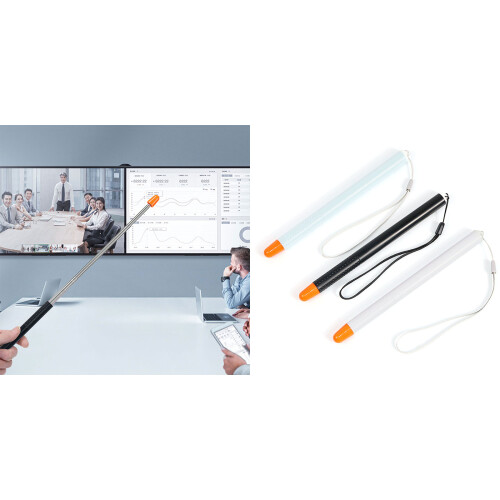 Extendable Finger Pointer Stick, Mini Retractable Classroom Pointers for School White 2