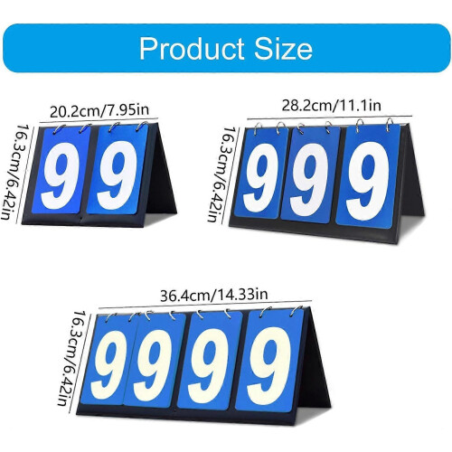 Portable Tabletop PVC Waterproof Flip Multi-Sport Scoreboard Keeper 1