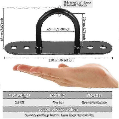 Clover Bicycle Wall Anchor 300kg with Screws Resilient Wall Ceiling Mount 1