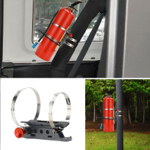 Secure Fire Extinguishers Mount Vehicle Fire Extinguishers Holder Simple Install Silver