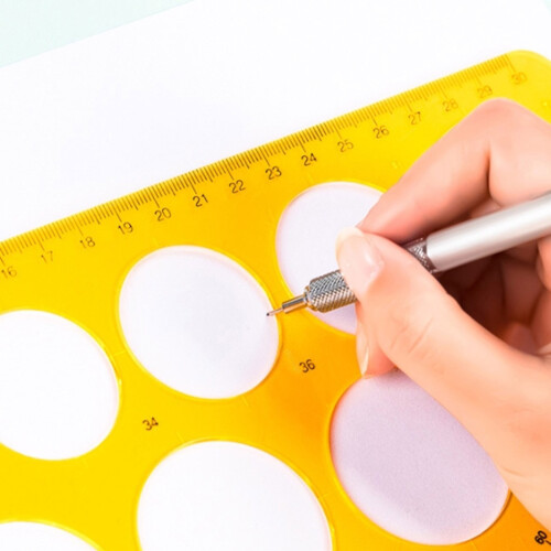 Circle Drawing Stencils Clear Measuring Ruler for Engineering Drawing drawing template