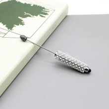2-in-1 Stylus Pen Beadable Stylus Ballpoint Pen for Student Adult Professional Silver
