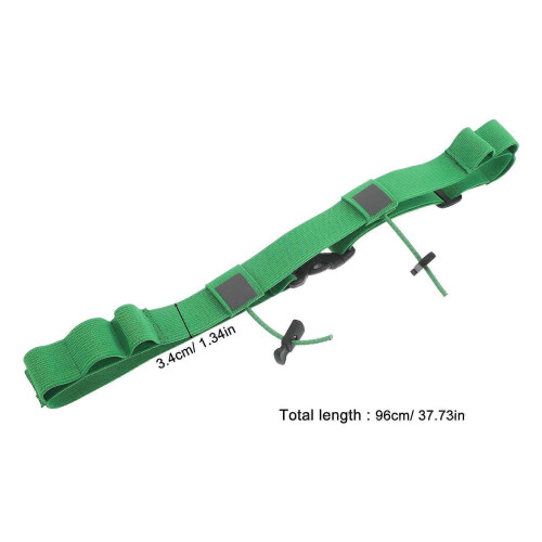 Lot de 2 ceintures de course vertes avec boucles, réutilisables, pour le jogging et le cyclisme. 2