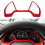 Dashboard Trim Cover Dashboard Panel Trim Interior Moulding Decal for Car Red 6