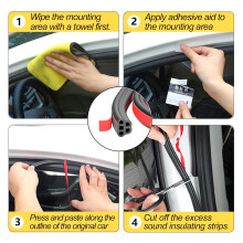 Double Layer Car Trunk Sealer Car Door Seal Strips Waterproof Weather Stripping 10 m
