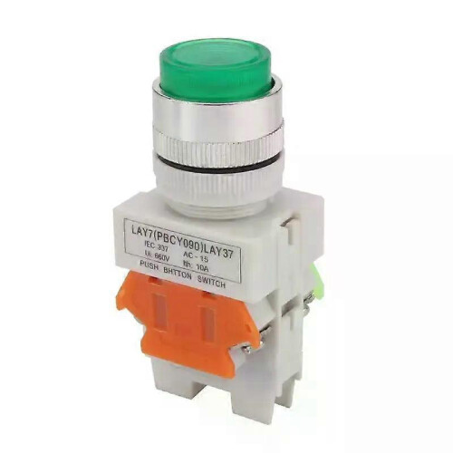 LAY37-11DN PBCY090 Light Button Switch Self Reset Self-locking 22MM 1
