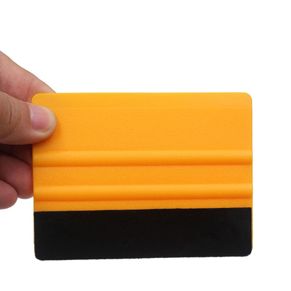 Windshield Ice Breaker Plastic Scraper Sticker Installing Air Bubble Squeegee Red 7754005218160