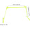 Plastic Speed Hurdles Adjustable Height 3 Sizes Yellow 2Pcs 3