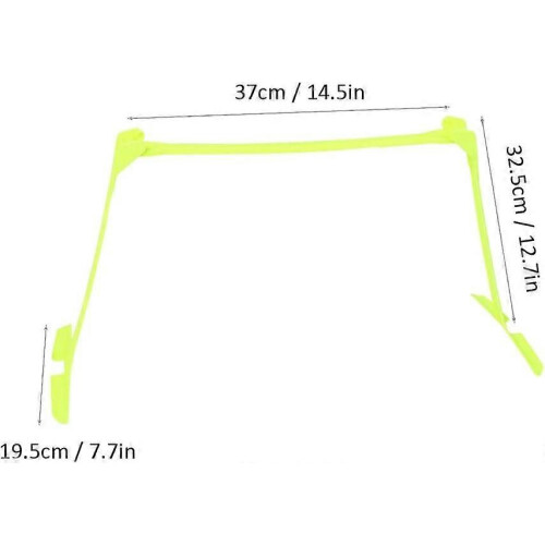 Plastic Speed Hurdles Adjustable Height 3 Sizes Yellow 2Pcs 2