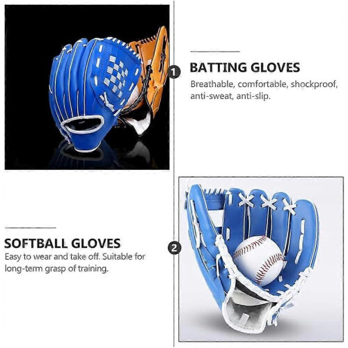 11.5 Inch Left Hand Throw Baseball Glove for Youth Pitcher Training Practice Blue 1