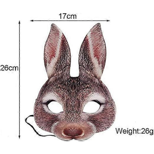 Halloween Easter Carnival Party Masquerade Half Face Rabbit Animal Mask 1