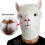 Alpacka Latex Djurmask Halloween Festdräkt Nyhet 5