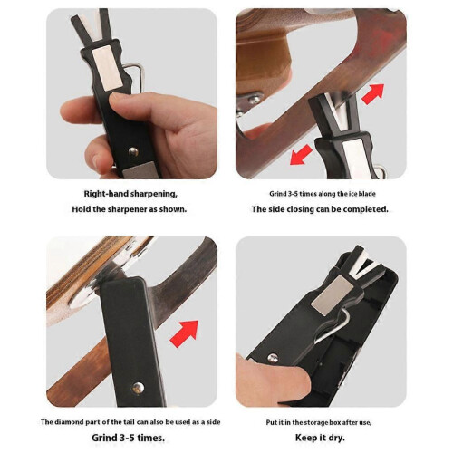 Ice Skate Blade Sharpener 3-in-1 Multi Function Hockey Skate Tool Ice Skate Sharpening Tool 1