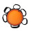 Hand Stresslindrande Boll Terapi Kläm Fingergrepp Stärkande För Artrit Orange 2
