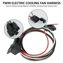 Adjustable Electric 12V Radiator Fan Thermostat Control Relays Wire Harness Kit