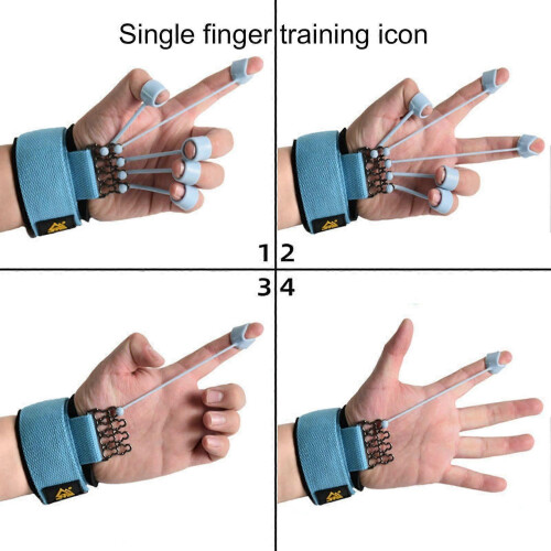 Bärbar silikonfingergrepp elastisk handförlängare 3 motståndsnivåer 2