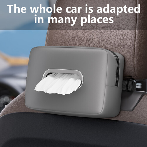 Auto Interior Tissue Box  Leather Tissue Box Center Consoles Tissue Box Black 2