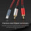 Καλώδιο ήχου USB Type-C σε 2 RCA, καλώδιο Hi-Fi Stereo Aux για Home Cinema/Ενισχυτή/Τηλ 3
