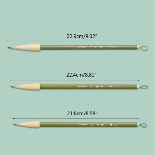3x 3 Size Chinese Calligraphy Brush for Regular Script Official Script Practice 2